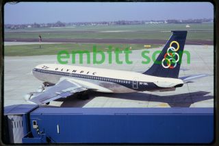Slide,  Olympic Airways Boeing 720 - 051b (sx - Dbl),  1970s