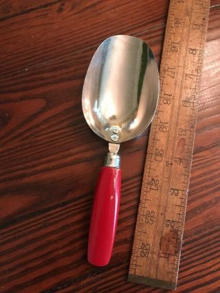 Vintage Levelfull 1/4 Cup Scoop Wood Handle Made In The United States Of America