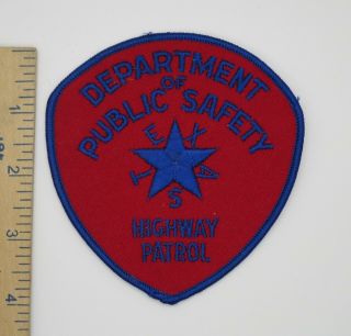 Texas Department Of Public Safety Highway Patrol Patch Older Vintage Red Wool