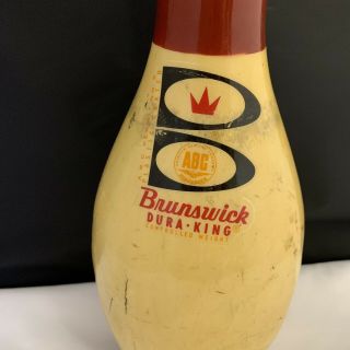 Vintage Brunswick 15 " Dura - King Red Crown Bowling Pin