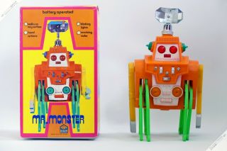 Play Value Horikawa Yonezawa Mr.  Monster Robot Tin Japan Hk Vintage Space Toy