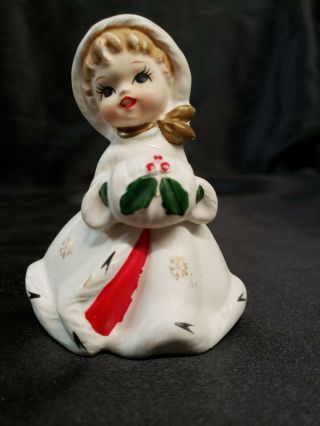 Vintage Napco Christmas Snowflake Young Girl Figurine X - 8387