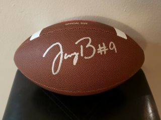 Joe Burrow Lsu Autographed Football Hand Signed Wilson Fs W/ 2019 Heisman