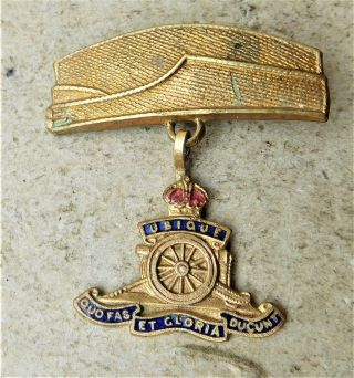 No Reserv Ww1 Royal Artillery Enamel Sweetheart Badge Brooch Vintage