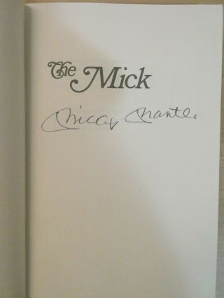 Mickey Mantle SIGNED 1st Ed.  Book 