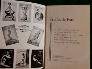 [Erotica].  Etudes de Foto.  London: Gaywood Press,  1950s. 2