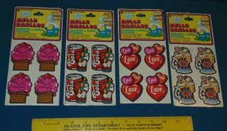 Vintage 80s Scented Stickers - Scratch Sniff Mello Smellos Cola Cupcake Cinnamon