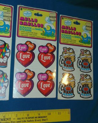Vintage 80s Scented Stickers - scratch sniff mello smellos cola cupcake cinnamon 3