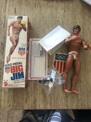 Vintage Gold Medal Mattel Big Jim Olympic Doll 7333 Mib