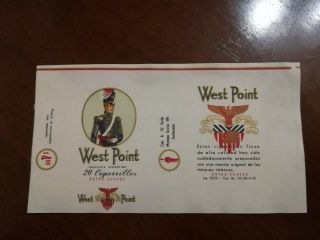 West Point White - Argentina Cigarette Pack Label Wrapper