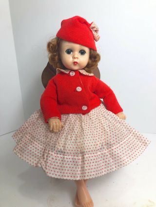 Vintage Madame Alexander Lissy Doll In Tagged Dress With Rare 1950s Htf