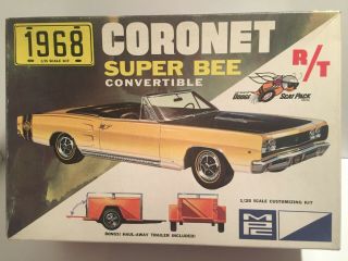 Mpc 1968 Dodge Coronet R/t Bee Convertible Kit 1868 - 200