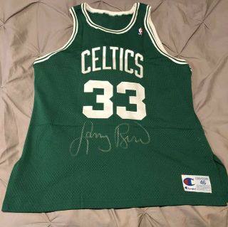 Larry Bird 33 Signed Celtics Jersey Auto W/coa
