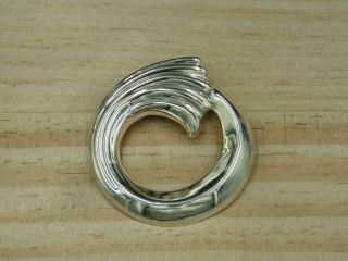 Vintage Taxco Mexico Sterling Silver Modernist Circle Large Pin/pendant