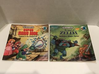 Vtg Nintendo Mario Bros & The Legend Of Zelda (1989) Golden Books (d2)