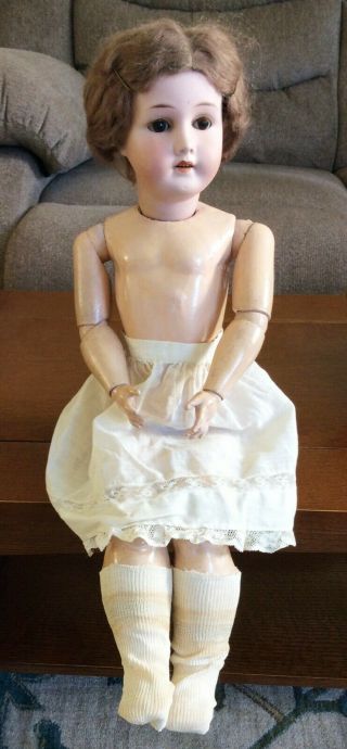 23 " Goebel Head B.  3.  Antique German Doll Bisque / Composition Made In Germany