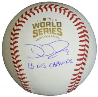 Cubs David Ross Signed 2016 World Series Baseball W/16 Ws Champs - Schwartz
