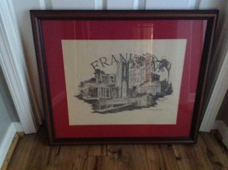 Professional Framed Print Of (franklin,  Tn).  Large - Numbered & Signed - Vintage