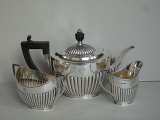 Antique Victorian Sterling Silver Tea Set - Sheffield 1894 - 411g