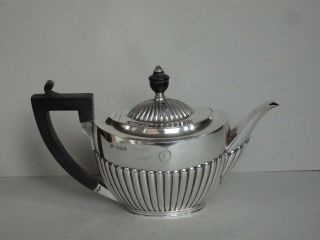 ANTIQUE VICTORIAN STERLING SILVER TEA SET - SHEFFIELD 1894 - 411g 2