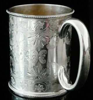 Antique Silver Tankard Mug,  Sheffield 1904,  Martin,  Hall & Co