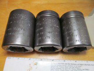 Vintage Chicago Pneumatic Cp 5 Spline Drive 1 - 5/16 " Hex Impact Socket - 6 Point