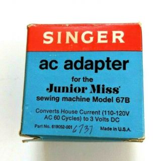 Vintage Singer Junior Miss Sewing Machine Power Adapter Supply