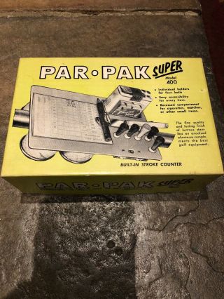 Vintage Par Pak Golf Cart Accessory Score,  Ball,  Holder Model 400 Novelty