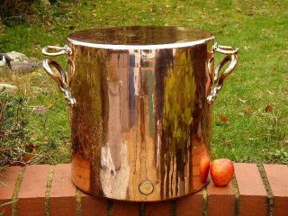 V.  Large Victorian Solid Copper Antique Kitchen Stock Pot / Dovetail Jointed