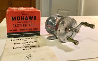 1940 ' s Sears (Bronson) Mohawk Casting Reel No.  3111 And Beauty 3