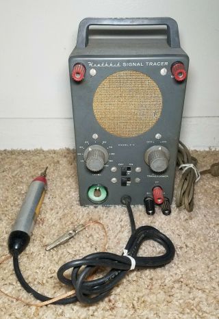 Vintage Heathkit Signal Tracer Model T - 4 Antique Radio Turns On