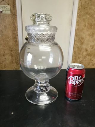 Antique Glass Drugstore / Apothecary Bulbous Globe Candy Jar " Dakota " 11 - 1/2 "