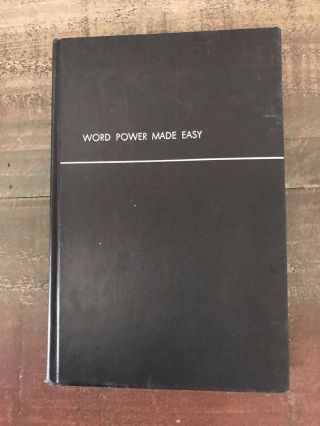Word Power Made Easy By Norman Lewis (1949 Hardcover) Complete 3 - Week Vocabulary