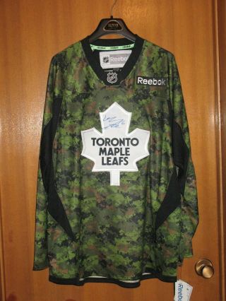 Mitch Marner Signed Toronto Maple Leafs Camouflage Jersey Matthews John