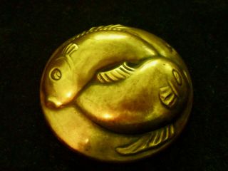 Vintage Joseff Of Hollywood Astrological Pisces Pin Brooch