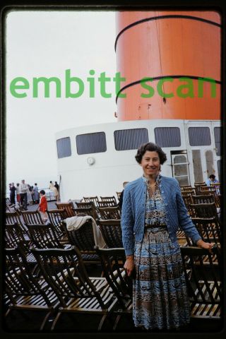 Slide,  Aboard The Cunard Line Ocean Liner Rms Queen Elizabeth 1958,  A