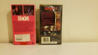 Demons VHS 1986 Vintage Tape Horror Film Suspense B Movie Rated R DEMONS 2 VHS 2