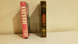 Demons VHS 1986 Vintage Tape Horror Film Suspense B Movie Rated R DEMONS 2 VHS 3