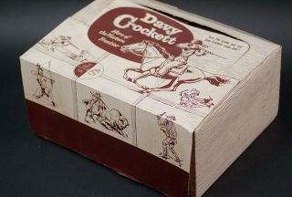 Vintage Davy Crockett - 12 Rubber Toys,  In Factory Box,  Circa 1955