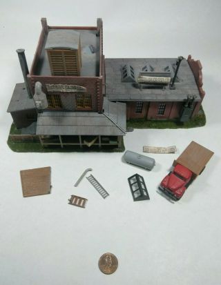 Vintage Ho Scale Train Building Detailed House Factory Model Fire Station