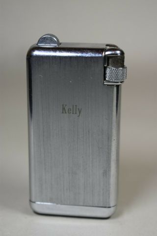 Vintage Parker Flaiminaire Cigarette Lighter Art Deco Made Usa Stainless " Kelly "