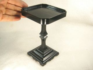 Vintage Japanese C.  1930 Black Lacquer Wood Buddhist Altar Offering Stand
