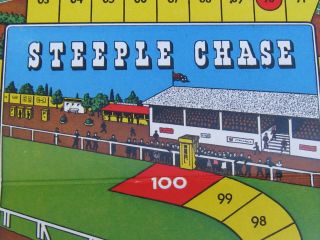 OLD board game STEEPLECHASE vintage1950s boardgame old HORSE RACING game 3