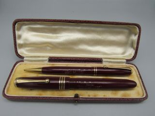 Vintage “true Point” Fountain Pen And Propelling Pencil Circa Late 1940