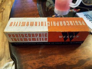 Vintage Weston Photographic Thermometer.  In The Box