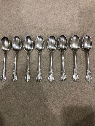 Vintage Sterling Silver Teaspoon Spoon Set Towle Old Master Set Of 8 - 30g Each