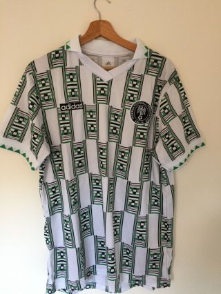 Vintage Adidas 1980s 1990s Nigeria Football Shirt Xl