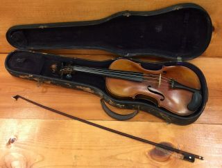 Antique Jacobus Stainer In Absam Prope Oenipontum 16 Label 4/4 Violin In Case