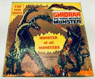 Vintage 8 Mm Reel Film Monster Of All Monsters Ghidrah The Three - Headed Monster