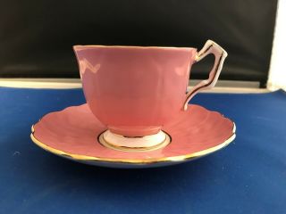 Vintage Aynsley Pink Tea Cup And Saucer